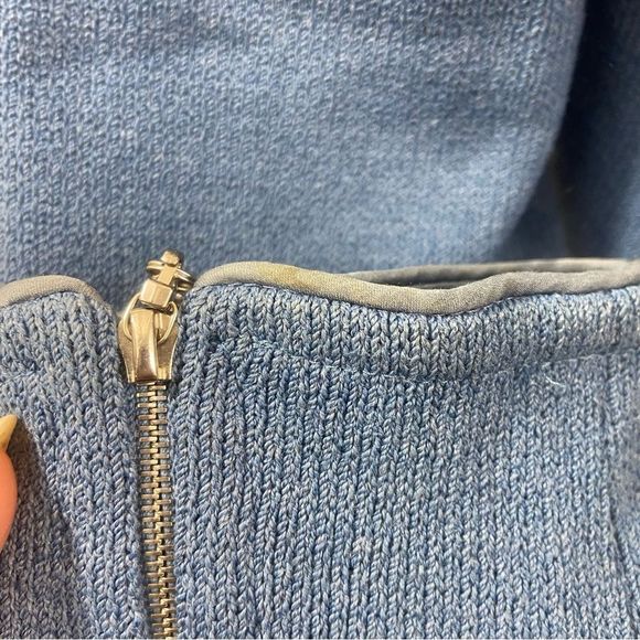 St. John Collection Brand Blue Full Zipper Knit Jacket Size 4 - Picture 6 of 13